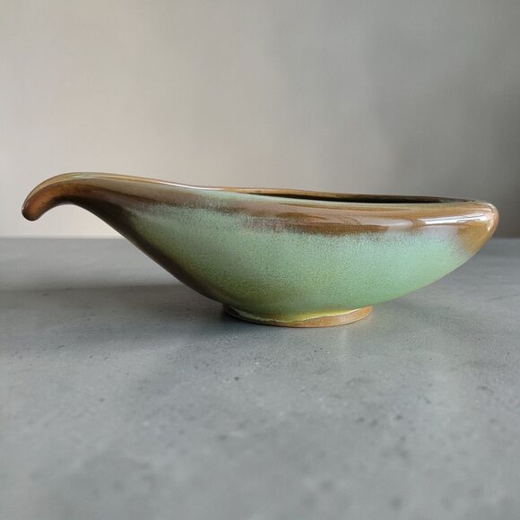 Frankoma Other - Vintage Frankoma Bowl #214 Art Pottery Distressed Green Brown Mid Century Modern